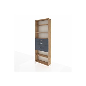 Arges Dolap 4 Raflı 3 Çekmeceli 88x30x243 Çam-antrasit