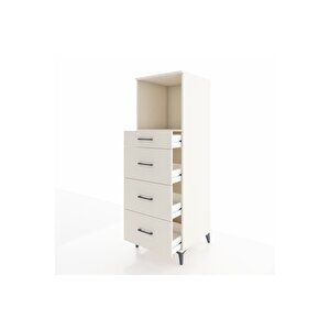 Kronos Dolap Tek Raflı 4 Çekmeceli 60x59x182 Aytaşı-aytaşı