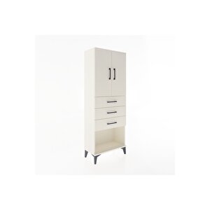 Arges Dolap 3 Raflı 3 Çekmeceli 2 Kapaklı 60x30x163 Aytaşı-aytaşı