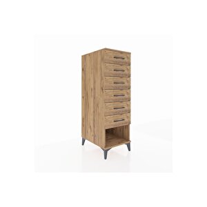 Kronos Dolap 6 Çekmeceli 44x59x134 Çam-çam