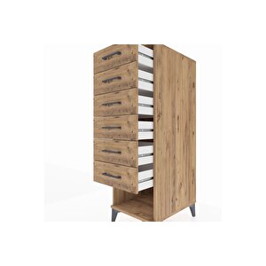 Kronos Dolap 6 Çekmeceli 44x59x134 Çam-çam