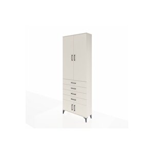 Arges Dolap 4 Raflı 4 Çekmeceli 4 Kapaklı 88x30x243 Aytaşı-aytaşı