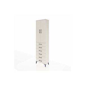 Arges Dolap 2 Raflı 6 Çekmeceli Tek Askılı 60x30x221 Aytaşı-aytaşı