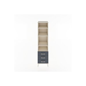 Hyperion Dolap 4 Raflı 3 Çekmeceli 44x44x182 Aytaşı-antrasit