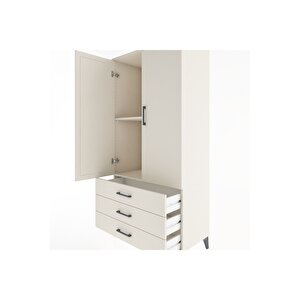 Hyperion Dolap 2 Raflı 3 Çekmeceli 2 Kapaklı 88x44x182 Aytaşı-aytaşı
