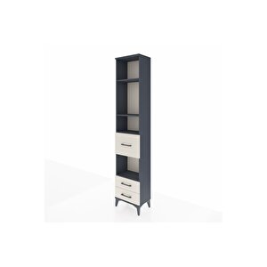 Arges Dolap 4 Raflı 3 Çekmeceli 44x30x221 Antrasit-aytaşı