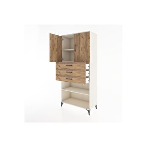 Hyperion Dolap 3 Raflı 3 Çekmeceli 2 Kapaklı 88x44x195 Aytaşı-çam
