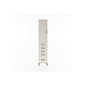 Hyperion Dolap 2 Raflı 5 Çekmeceli Tek Askılı 44x44x221 Aytaşı-aytaşı