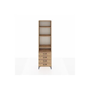 Arges Dolap 4 Raflı 4 Çekmeceli 60x30x221 Çam-çam