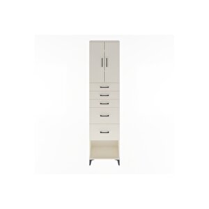 Arges Dolap 3 Raflı 5 Çekmeceli 2 Kapaklı 60x30x243 Aytaşı-aytaşı