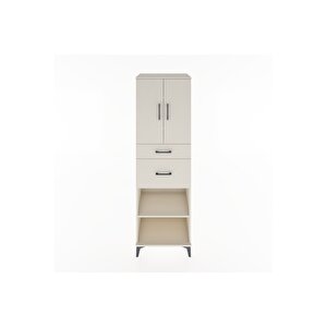 Hyperion Dolap 4 Raflı 2 Çekmeceli 2 Kapaklı 60x44x195 Aytaşı-aytaşı