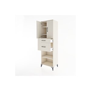 Hyperion Dolap 4 Raflı 2 Çekmeceli 2 Kapaklı 60x44x195 Aytaşı-aytaşı