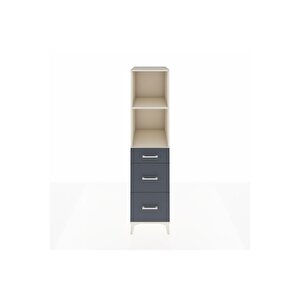 Kronos Dolap 2 Raflı 3 Çekmeceli 44x59x182 Aytaşı-antrasit