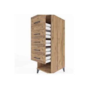 Kronos Dolap 5 Çekmeceli 44x59x134 Çam-çam