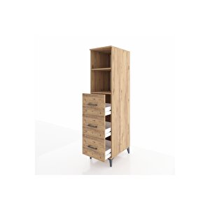 Kronos Dolap 2 Raflı 3 Çekmeceli 44x59x182 Çam-çam