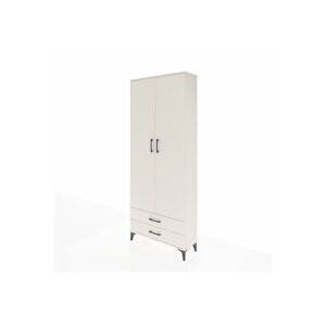 Arges Dolap 2 Raflı 2 Çekmeceli Tek Askılı 88x30x221 Aytaşı-aytaşı