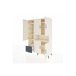 Hyperion Dolap 10 Raflı 2 Çekmeceli 5 Kapaklı 132x44x195 Aytaşı-aytaşı/antrasit