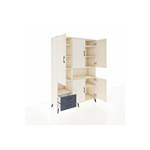 Hyperion Dolap 10 Raflı 2 Çekmeceli 5 Kapaklı 132x44x195 Aytaşı-aytaşı/antrasit