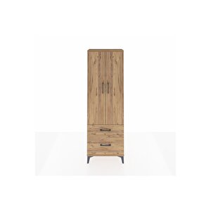 Arges Dolap 4 Raflı 2 Çekmeceli 2 Kapaklı 60x30x182 Çam-çam