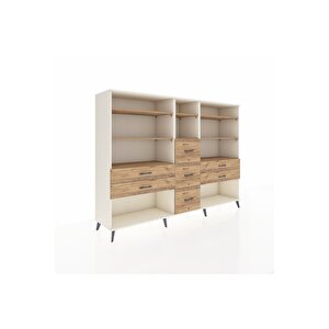 Hyperion Dolap 8 Raflı 7 Çekmeceli  220x44x163 Aytaşı-çam