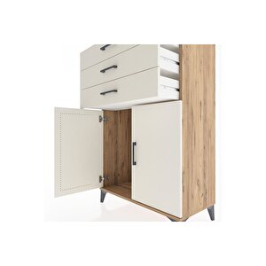Hyperion Dolap 3 Çekmeceli 2 Kapaklı 88x44x134 Çam-aytaşı