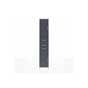 Hyperion Dolap 4 Raflı 3 Çekmeceli 2 Kapaklı 44x44x243 Aytaşı-antrasit