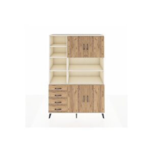 Hyperion Gardrop 9 Raflı 4 Çekmeceli 4 Kapaklı 132x44x195 Aytaşı-çam