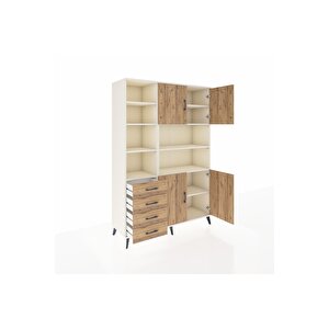 Hyperion Gardrop 9 Raflı 4 Çekmeceli 4 Kapaklı 132x44x195 Aytaşı-çam