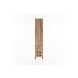 Hyperion Dolap 4 Raflı 3 Çekmeceli Tek Kapaklı 44x44x221 Aytaşı-çam
