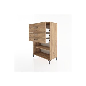 Hyperion Dolap Tek Raflı 3 Çekmeceli 88x44x134 Çam-çam