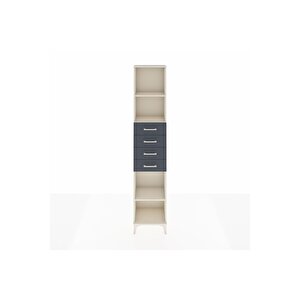 Arges Dolap 3 Raflı 4 Çekmeceli 44x30x221 Aytaşı-antrasit