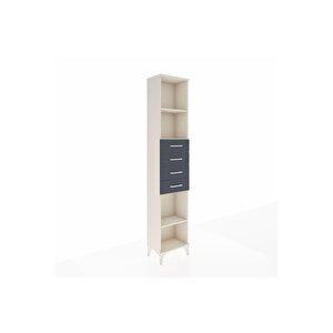 Arges Dolap 3 Raflı 4 Çekmeceli 44x30x221 Aytaşı-antrasit