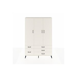 Arges Gardrop 5 Raflı 5 Çekmeceli Tek Askılı 132x30x195 Aytaşı-aytaşı