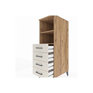 Kronos Dolap 2 Raflı 4 Çekmeceli 44x59x134 Çam-aytaşı