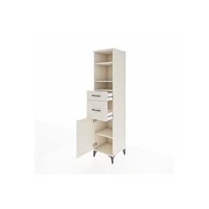 Hyperion Dolap 4 Raflı 2 Çekmeceli Tek Kapaklı 44x44x195 Aytaşı-aytaşı