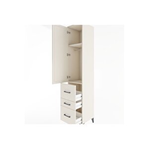 Hyperion Dolap 2 Raflı 3 Çekmeceli Tek Askılı 44x44x221 Aytaşı-aytaşı