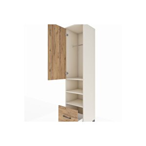 Hyperion Dolap 3 Raflı Tek Çekmeceli Tek Askılı 44x44x195 Aytaşı-çam