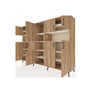 Hyperion Dolap 14 Raflı 10 Kapaklı 220x44x163 Çam-çam/aytaşı