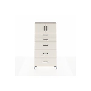 Arges Dolap Tek Raflı 5 Çekmeceli 2 Kapaklı 88x30x182 Aytaşı-aytaşı