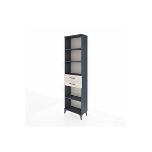 Arges Dolap 4 Raflı 2 Çekmeceli 60x30x221 Antrasit-aytaşı