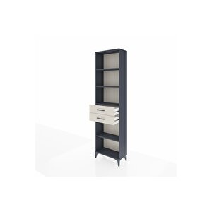 Arges Dolap 4 Raflı 2 Çekmeceli 60x30x221 Antrasit-aytaşı