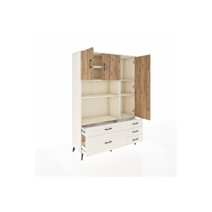 Hyperion Dolap 7 Raflı 5 Çekmeceli 3 Kapaklı 132x44x195 Aytaşı-çam/aytaşı