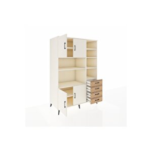 Kronos Dolap 9 Raflı 4 Çekmeceli 4 Kapaklı 132x59x195 Aytaşı-aytaşı/çam