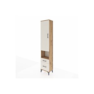 Arges Dolap 3 Raflı 2 Çekmeceli Tek Askılı 44x30x221 Çam-aytaşı