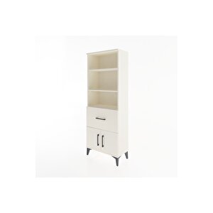 Arges Dolap 3 Raflı Tek Çekmeceli 2 Kapaklı 60x30x163 Aytaşı-aytaşı