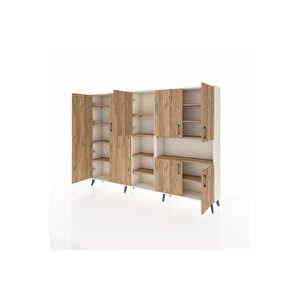 Arges Dolap 13 Raflı 7 Kapaklı 220x30x163 Aytaşı-çam