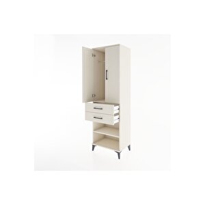 Hyperion Dolap 2 Raflı 2 Çekmeceli Tek Askılı 60x44x195 Aytaşı-aytaşı