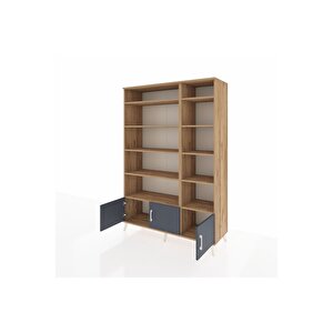 Hyperion Dolap 10 Raflı 3 Kapaklı 132x44x195 Çam-antrasit/çam
