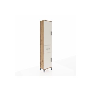 Arges Dolap 3 Raflı Tek Çekmeceli Tek Askılı 44x30x221 Çam-aytaşı