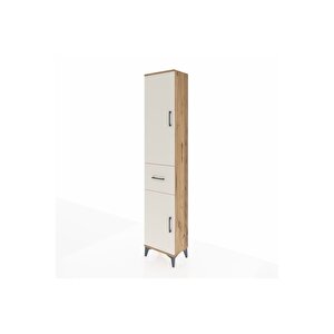 Arges Dolap 3 Raflı Tek Çekmeceli Tek Askılı 44x30x221 Çam-aytaşı